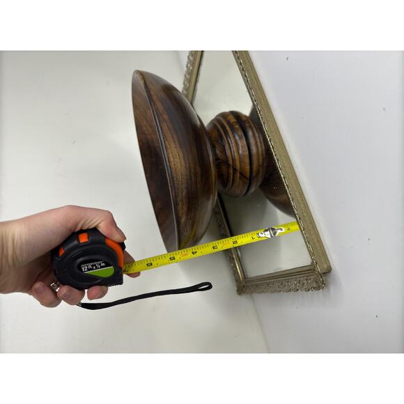 Decorative Vintage Wooden Pedestal Bowl Display/Fruit Bowl Grannycore Rustic - Picture 9 of 9